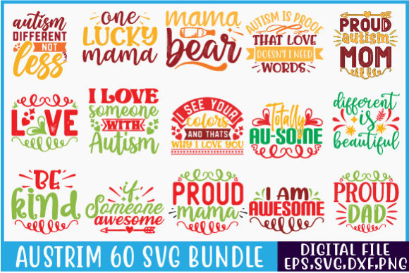 Austrim 60 Svg Bundle: Graphics for Crafts Content