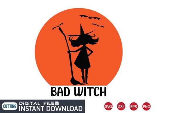 BAD WITCH SVG: Graphics and Crafts Asset Review